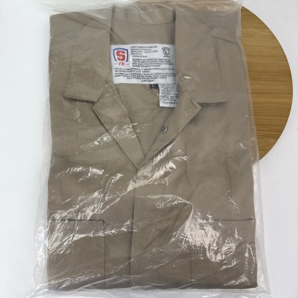 Stanco FRC681 Full Cover Coveralls Large Contractor Flame Fire Resistant Cotton‎